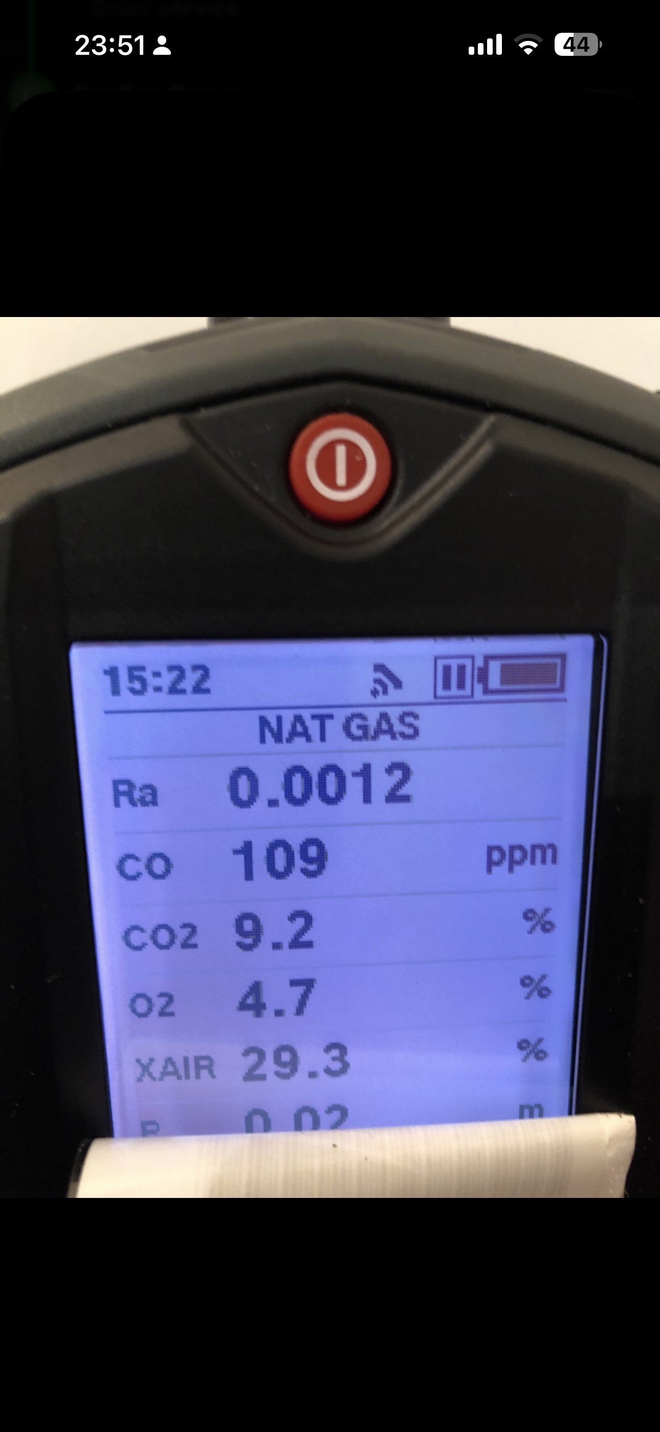 Gas connection and tightness test during boiler service