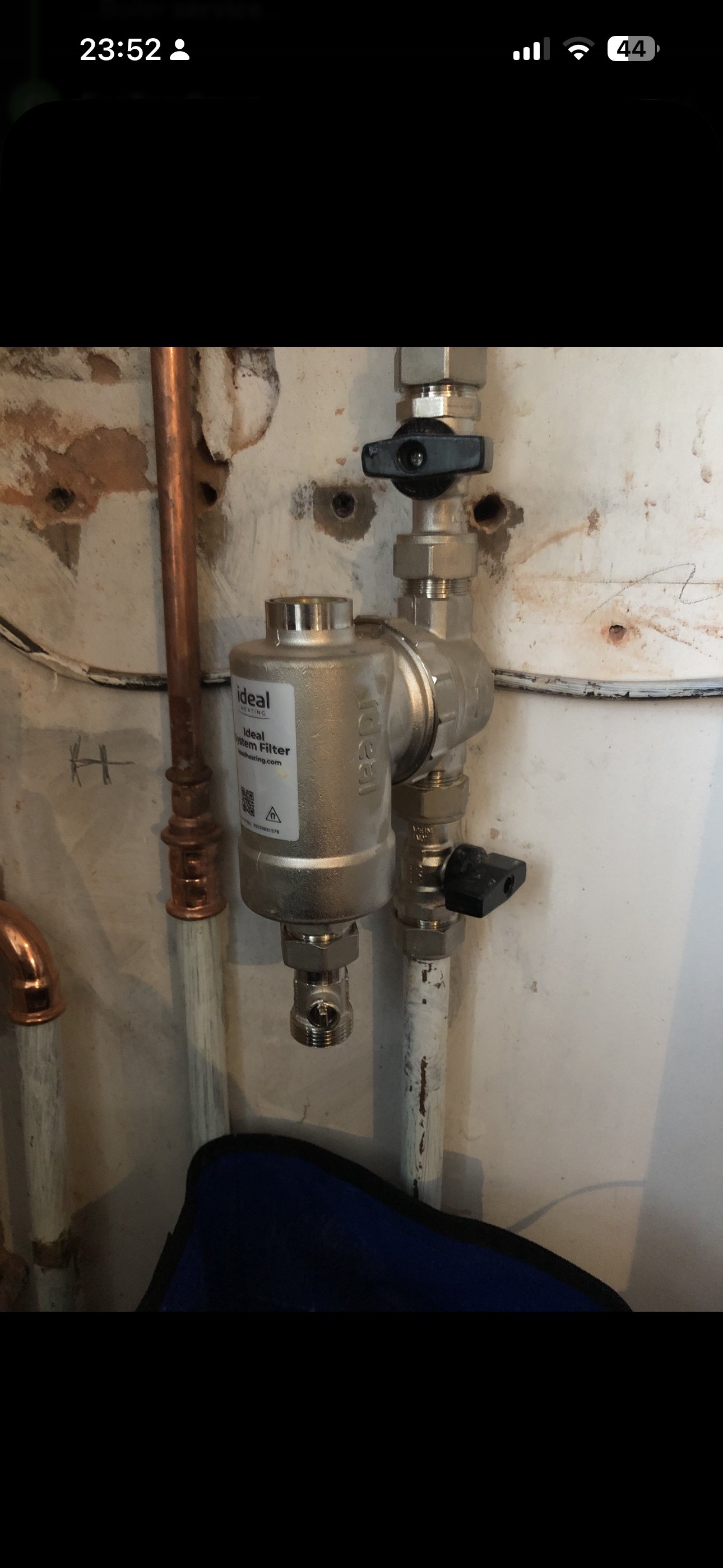 Completed boiler service with report ready to send